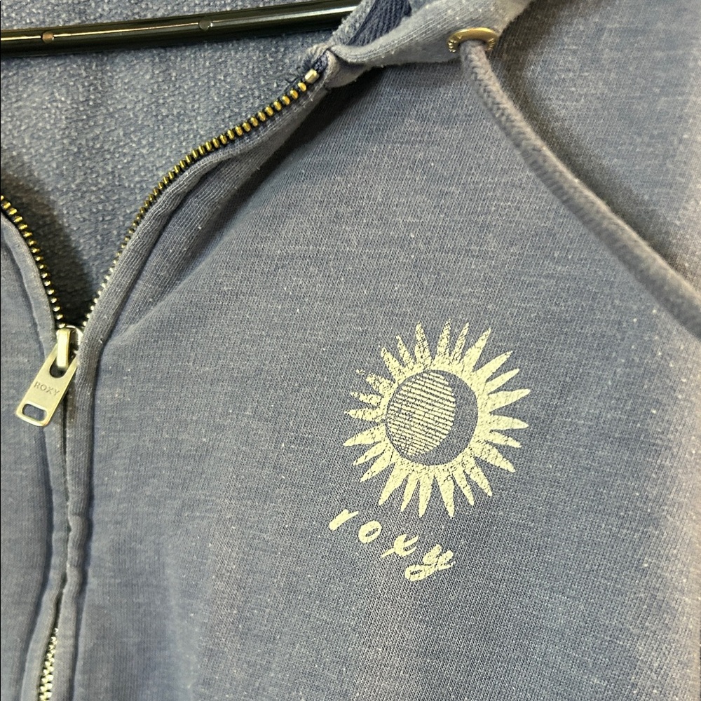 Roxy lightweight blue zip up hoodie - Picture 5 of 7